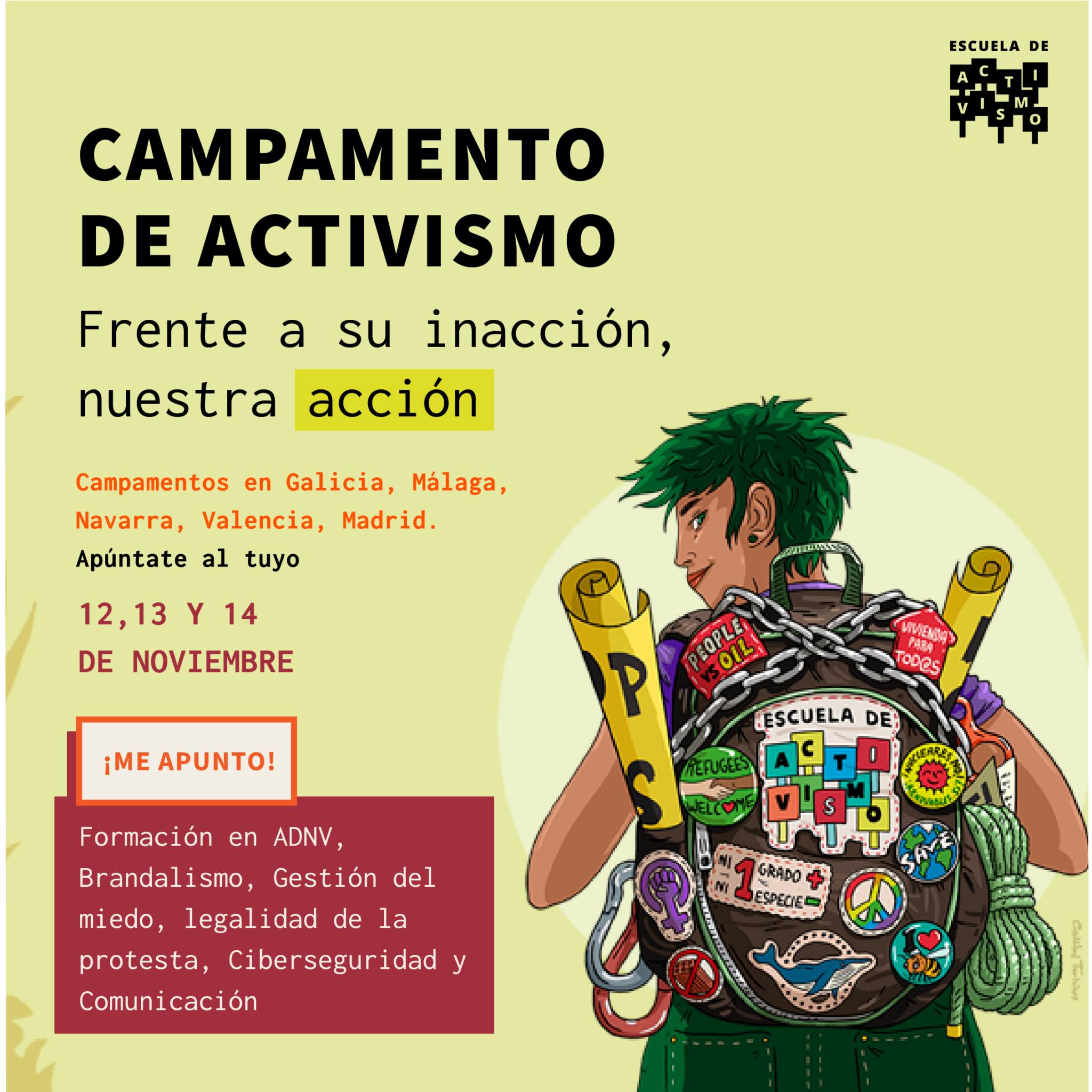 Frente A Sus Palabras, Nuestras Acciones – Escuela De Activismo